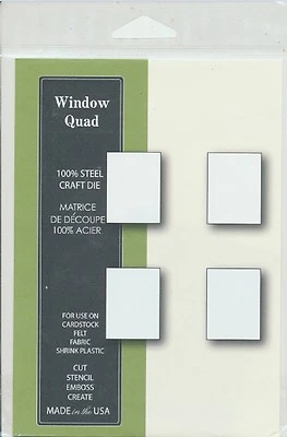 Memory Box Dies Window Quad 0.9x1.2" Stanzformen für 4 Rechtecke von 2,4x3,1 cm - Bild 1 von 2