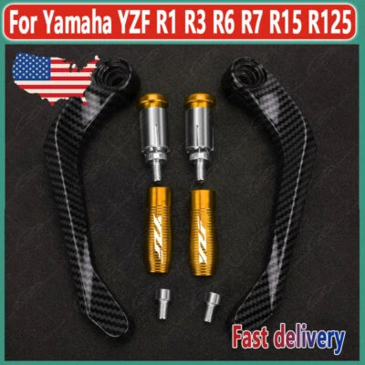 Handlebar Grips Brake Clutch Levers Protector Guard For Yamaha YZF R7 R6S R15 R1 - Image 1 of 4