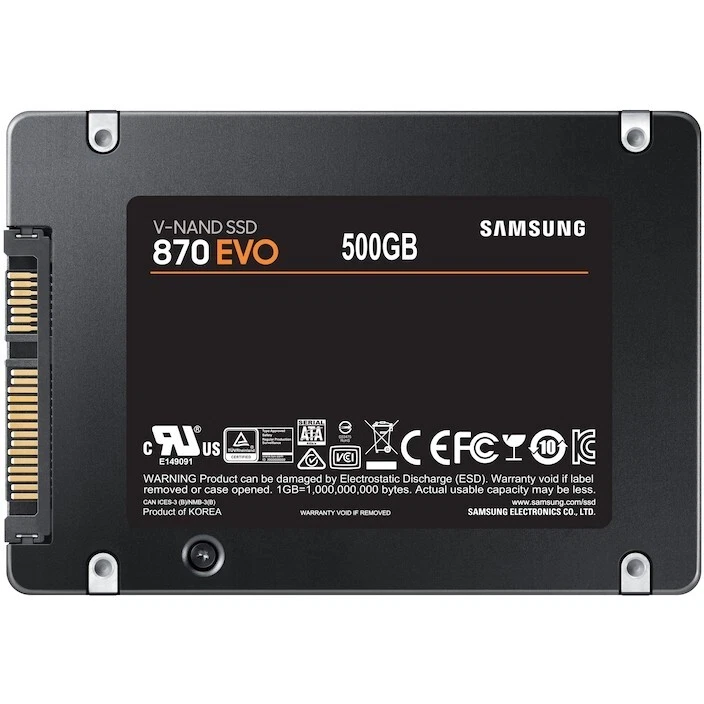 Samsung 870 EVO 500GB 2,5 Zoll SATA III Interne SSD (MZ-77E500B/EU)