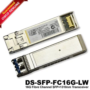 Cisco 16GbE LW FC SMF 1310nm LC Connector 10km SFP+ Transceiver DS-SFP-FC16G-LW - Picture 1 of 5