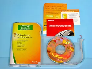 MICROSOFT OFFICE 2007 HOME STUDENT 3 USER WORD EXCEL POWERPOINT WINDOWS 10 11 - Picture 1 of 6