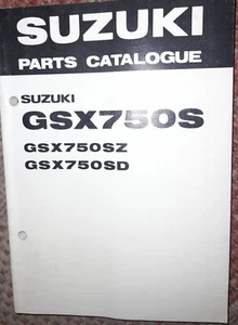 SUZUKI GSX750SZ GSX 750 SZ SD S Katana Parts Catalogue Manual Dec. 1982 Rare - Picture 1 of 2