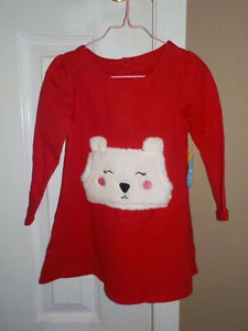 Girls 24M Red Dress with Fleece Hand Pouch in Reg. $18 - Picture 1 of 3