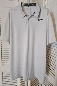 Nike Poloshirt Herren XXL Dri Fit Golf 2X grau dezent gestreift Kurzarm Freizeit - Bild 1 von 4