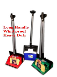 Long Handle Cleaning Plastic Heavy Duty Wind Proof Duo Pan Broom Dustpan set NEW - Picture 1 of 11