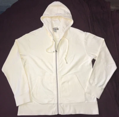 Carribean Joe 100% Algodón Marfil Sudadera con Capucha Cremallera Con Bolsillos Jersey XL Foto 1 de 4