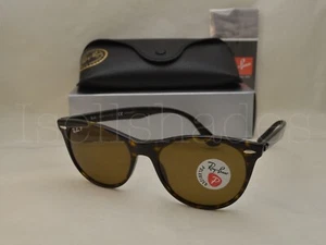 Ray Ban WAYFARER II (RB2185-902/57 55) Stripped Havana with Polar Brown Lens - Picture 1 of 5