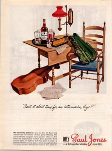 VINTAGE 1944 PAUL JONES WHISKEY DRUCK ANZEIGE - Bild 1 von 1