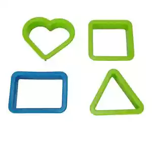 Juego de 4 cortadores geométricos de masa de galletas modelado arcilla plástico torsos anchos - Imagen 1 de 2