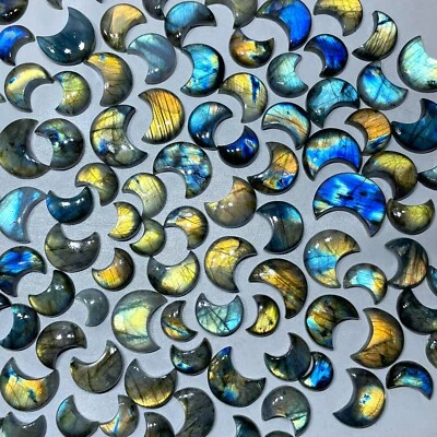 Natural Labradorite Carved Loose Gemstone For Bracelet Supply Carving - Image 1 of 4