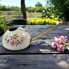 Vintage Mid Century Ohio Art Co Floral Watering Can Metal Decorative