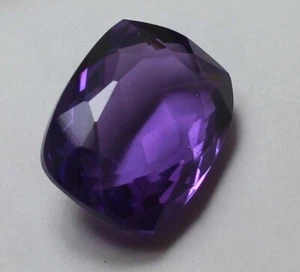 AAA+ 82.95 Ct. Large Violet Amethyst Cushion Cut Loose Gemstone @Birthday Gift - Picture 1 of 6