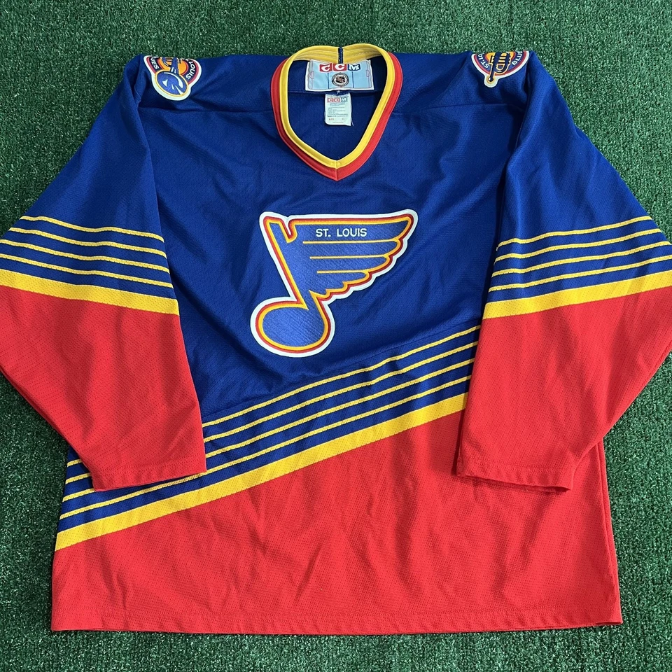 Vintage St. Louis Blues Hockey Jersey CCM Mens XL NHL Embroidered Logo 90s - Image 1 of 4