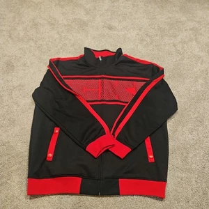 Ecko Unltd Men's Black W/ Red Logo Hoodie Sweatshirt Full Zip Button Pockets - Picture 1 of 11