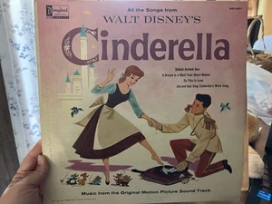 Walt Disney's Cinderella Original Motion Picture Soundtrack LP Vinyl Record 1963 - Foto 1 di 4