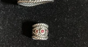 Pandora Hidden Romannce Pink Rhodolith seltener Charm,Kordel - Bild 1 von 5