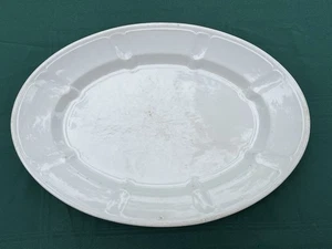 Antike Eisenstein China J. F. 16,5 "x 11,5" weiße Platte - Bild 1 von 7