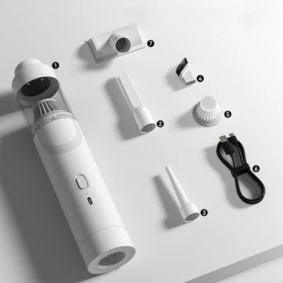 Mini aspiradora portátil inalámbrica para automóvil aspiradora de mano aspiradora de mano de succión fuerte Foto 1 de 4