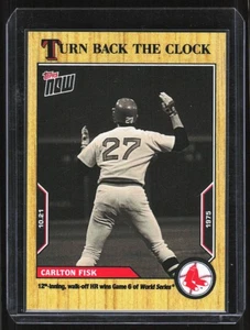 2022 Topps Now Turn Back the Clock Carlton Fisk Boston Red Sox #205 - Picture 1 of 2