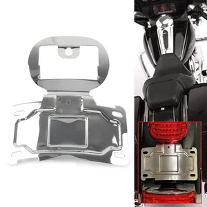 Kit de soporte de reubicación de matrícula para motocicleta Harley Touring cromada - Imagen 1 de 10