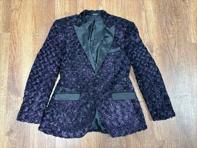 Angelino Marcello 紫色男式西装外套 40 娱乐时尚 — 第 1/4 张图片