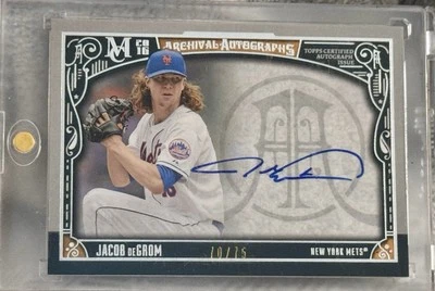 2016 Topps Museum Collection Jacob deGrom #AA-JD Archival Autographs Auto /75 - Image 1 of 2