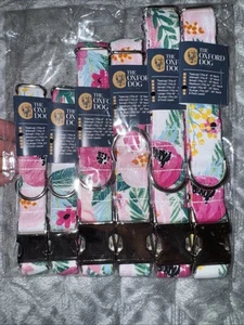 6 Floral Oxford Dog Collars 2-small 2-medium 2-large - Picture 1 of 2