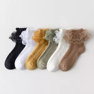 Ausgefallene Spitzensocken Für Damen Und Mädchen Rüschensöckchen % - Bild 1 von 25