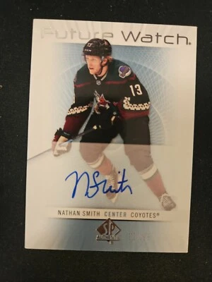 22-23 SP Authentic Nathan Smith Future Watch Autographed #/699 Utah Hockey - Image 1 of 3