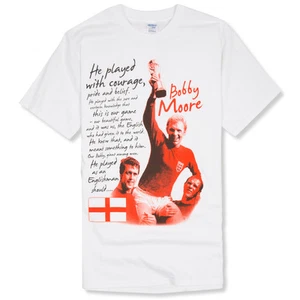 ENGLAND T-SHIRT "OUR BEAUTIFUL GAME" - Bobby Moore, West Ham, St George's Day - Picture 1 of 2