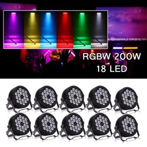 U`King 200W DMX RGBW 18 LED Par Can Stage Lights Party Disco Show Gig Lighting - Picture 1 of 20