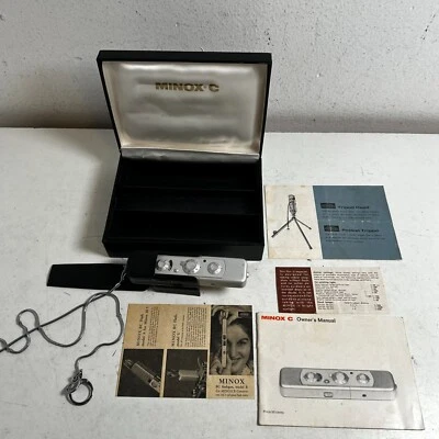 Cámara subminiatura portátil vintage Minox C plateada lente 1:3,5 Foto 1 de 4