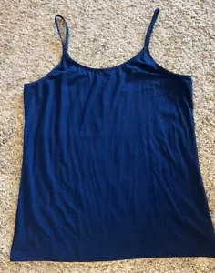 Time & Tru Spaghettiträger Tank Gr. XL ~ blau ~ Stretch - Bild 1 von 5