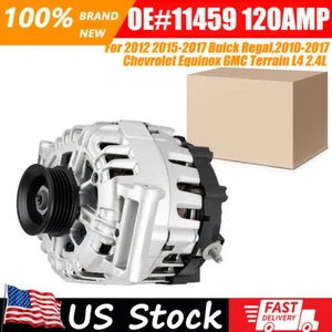 Alternator For 2010-2017 Chevrolet Equinox GMC Terrain 2.4L 120A 11459 13500315 - Picture 1 of 10