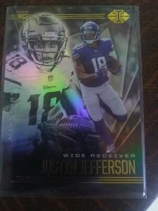 2020 Panini Illusions Hobby Thick Gold Foil Justin Jefferson Rc Vikings 22 - Picture 1 of 2
