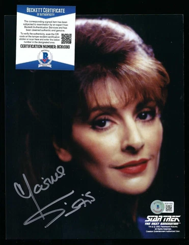 Marina Sirtis signed 8"x 10" photograph BAS Authenticated Star Trek TNG pose 7 Cover