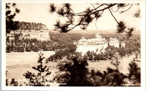 LONG BLUFF et Castle Rock HIGHWAY 12 Wisconsin WI RPPC - Carte postale - Photo 1/2