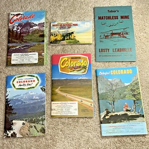 6 Vintage COLORADO Tourist Guides / Maps / Brochures #2 (1930s - 1960s) - Picture 1 of 22