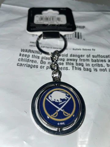 (Set of 2 included) Official NHL Buffalo Sabres Spinner Key Rings Cover