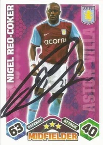 NIGEL REO-COKER SIGNED ASTON VILLA 2009/2010 MATCH ATTAX TRADING CARD+COA - Picture 1 of 1