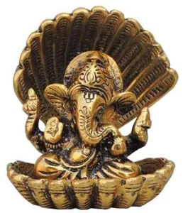 Ganesh Ji Metal Showpiece Statue Sculpture Religious Figurine 3.8 inch - Bild 1 von 3