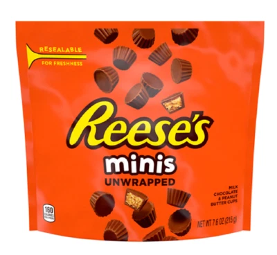 Copos de manteiga de amendoim chocolate ao leite REESE'S MINIS, 7,6 oz US$ 10,00 - Imagem 1 de 3
