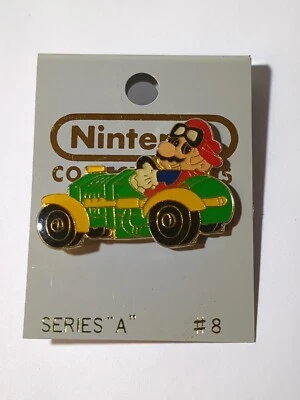 1989 Nintendo NES Collector Pins Series A #8- Enamel Pin  Vintage Mario Kart - Image 1 of 2