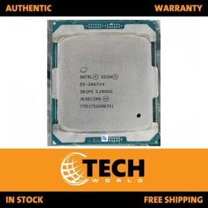 Intel Xeon E5-2667 V4 CPU Processor 8 Core 3.20GHZ 25MB L3 Cache 135W SR2P5 - Picture 1 of 2