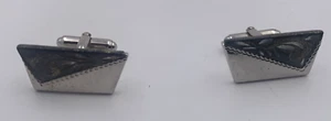 Vintage 50s era Anson two-tone silver bullet back cufflinks. Rare! - Picture 1 of 3