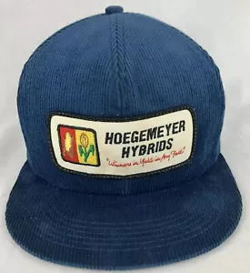 Hoegemeyer Hybride Aufnäher Druckknopflasche Trucker Cord Mütze Kappe K Produkte USA blau - Bild 1 von 10