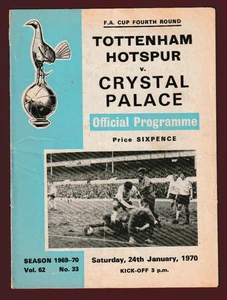 Tottenham Hotspur v Crystal Palace 1969/70 FA Cup 4th Round - Picture 1 of 1