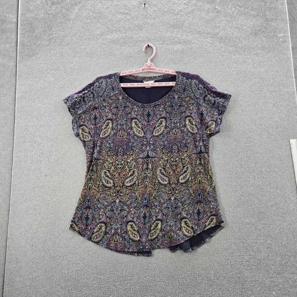 Blusa pulóver Lucky Brand para mujer XL azul marino cachemir cuello redondo Foto 1 de 4