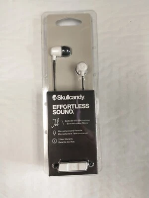 Skullcandy Jib Earbuds W/ Microphone & Remote White/Black New - Image 1 of 2