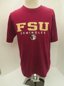 Florida State Seminoles Sewn F S U Men's Large Garnet & Gold Cotton Tee Shirt - Picture 1 of 7